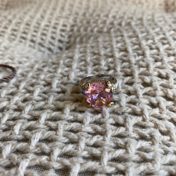 Judith Ripka silver and gold ring.